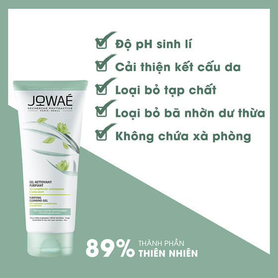 mức độ hiệu quả gel rửa mặt Jowae