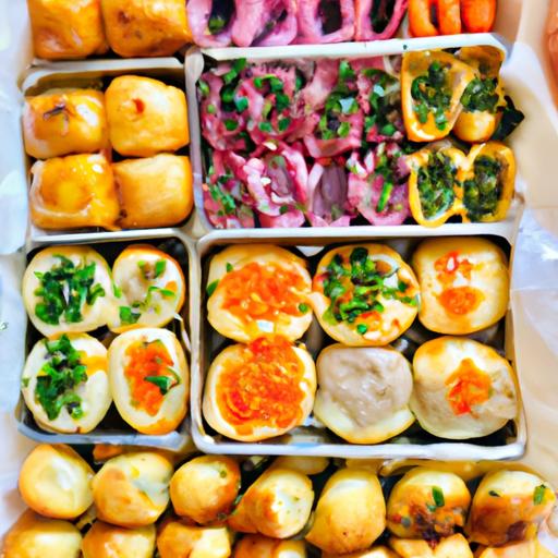 Hình ảnh đa dạng về các loại bánh ít mặn phổ biến với những loại nhân đa dạng.