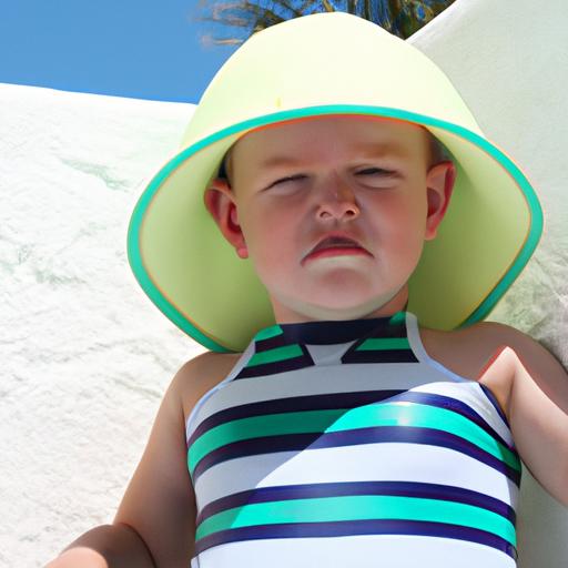 Bé trai mặc áo chống nắng kết hợp với nón và kính mát để bảo vệ toàn diện khỏi tác động của tia UV.