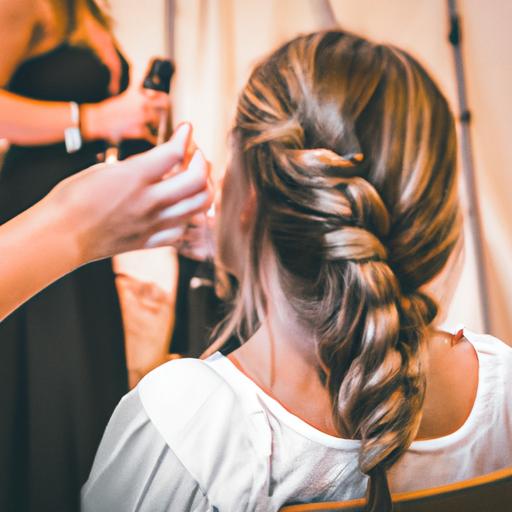 Nhà tạo mẫu tóc tạo kiểu tóc tự nhiên cho đám cưới